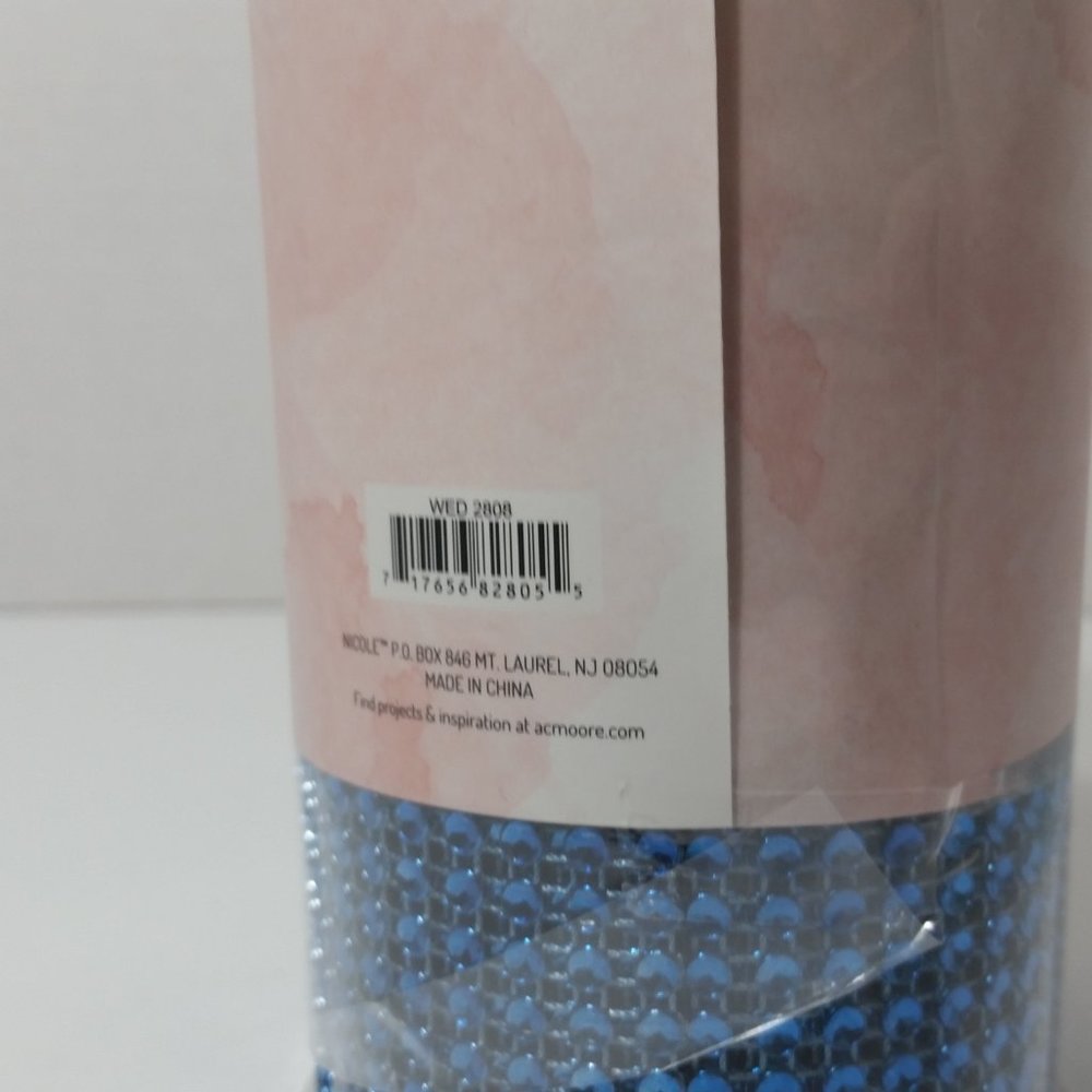 Rhinestone Mesh Ribbon Blue - Picture 4 of 6